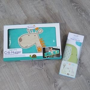 NIB Summer Giggle Gang crib hugger Wall decals